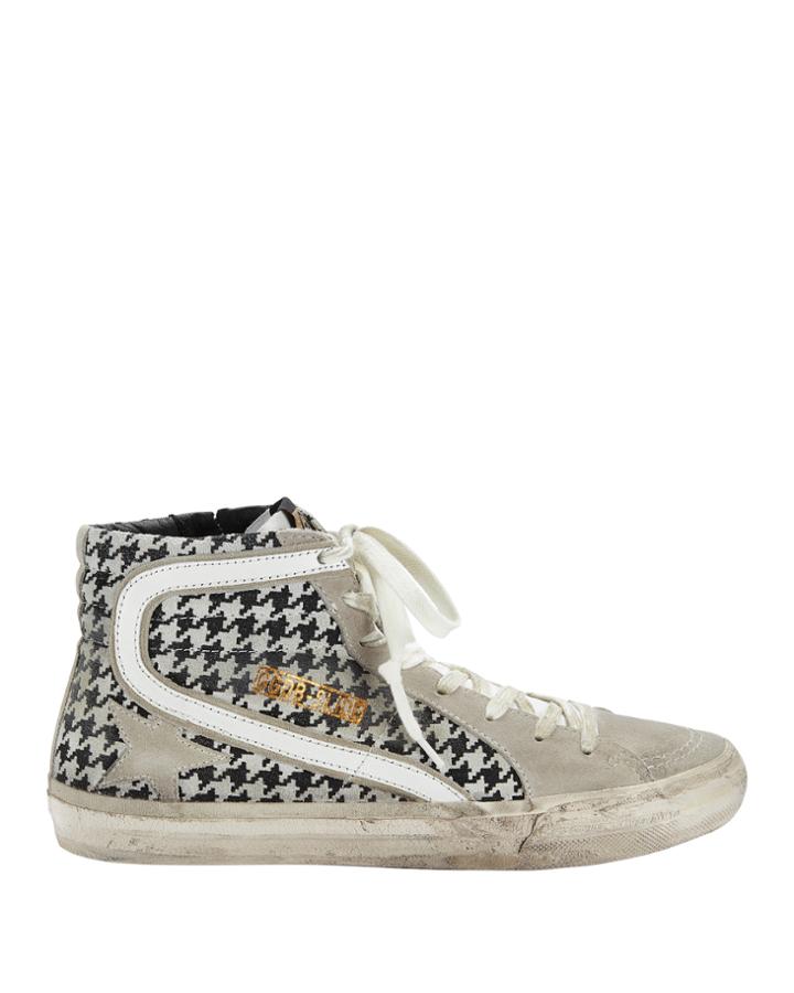 Golden Goose Francy Argyle Print High-top Sneakers