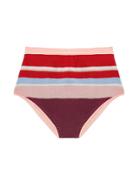 Suboo Midsummer Knit Bikini Bottoms Red/stripes S