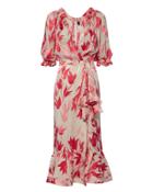 Saloni London Saloni Olivia Floral Midi Dress Multi Zero