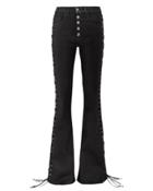 Veronica Beard Beverley Lace-up Jeans Black 27