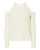 Rag & Bone Dana Cold Shoulder White Sweater