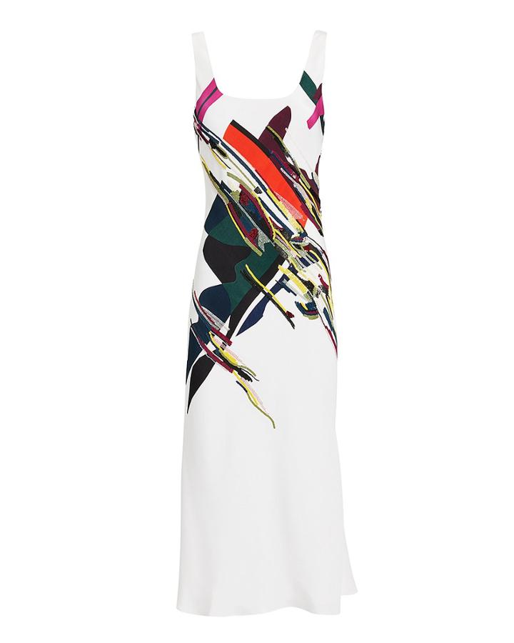 Cushnie Et Ochs Orlena Abstract Print Dress Multi 2