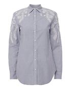 Rag & Bone Sahara Striped Eyelet Shirt