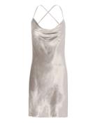 Michelle Mason Silver Mini Dress