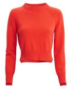 Helmut Lang Cropped Red Cashmere Sweater Red P