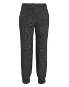 Veronica Beard Gretta Lurex Tweed Jogger Pants Black/silver 4