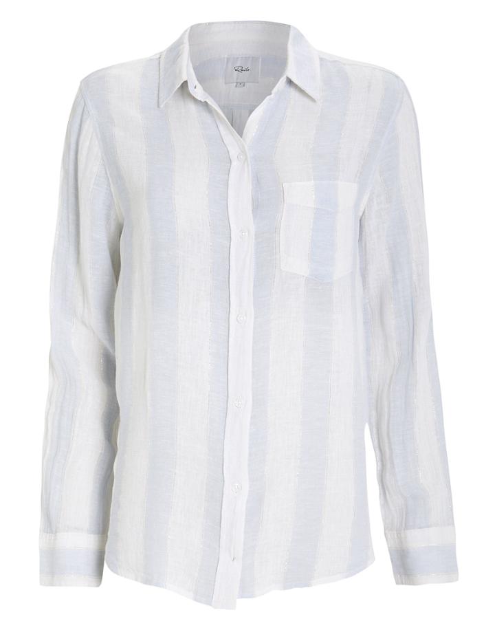 Rails Charli Plaid Button Front Shirt Blue/stripe P