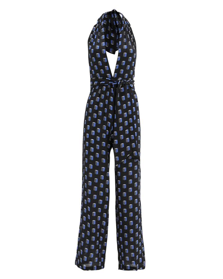 Evarae Sora Jumpsuit Navy/abstract Print M