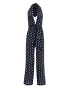 Evarae Sora Jumpsuit Navy/abstract Print M