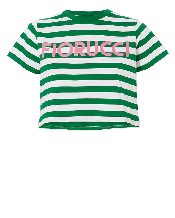 Fiorucci Iconic Striped Crop T-shirt Multi P