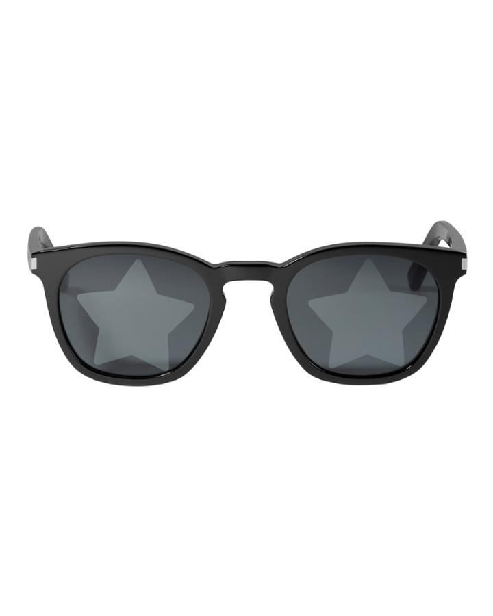 Saint Laurent Star-embossed Sunglasses Black 1size