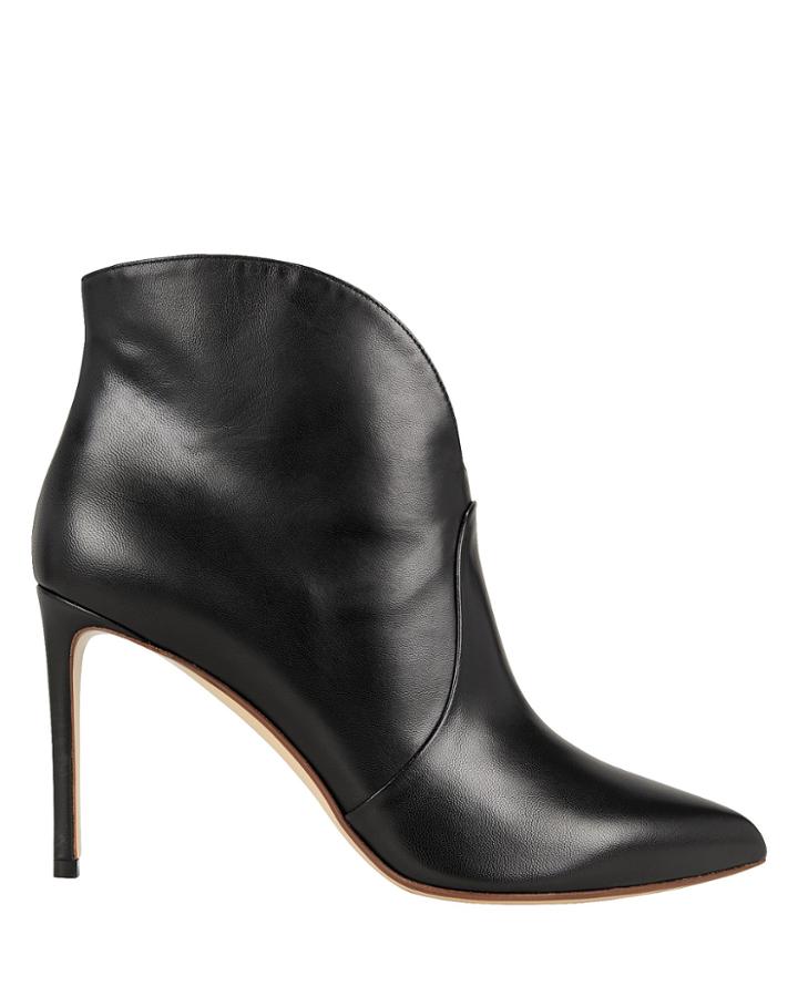 Francesco Russo Pointed Toe Black Booties Black 40