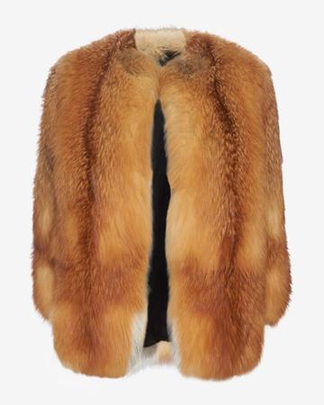 Yves Salomon Red Fox Fur Coat