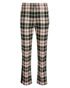 Veronica Beard Gemini Checked Straight Ankle Pants Pink Check 4