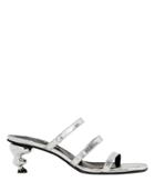 Yuul Yie Gem Heel Silver Slide Sandals Silver 38