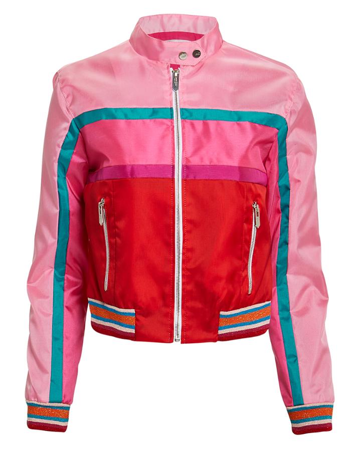 The Mighty Company Alford Nylon Glitter Jacket Pink/red L