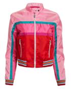 The Mighty Company Alford Nylon Glitter Jacket Pink/red L