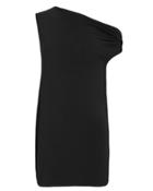 Enza Costa One-shoulder Jersey Dress Black P