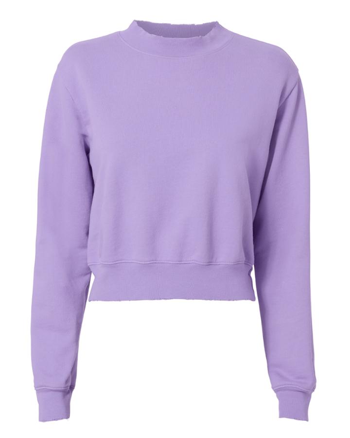 Cotton Citizen Milan Cropped Purple Sweatshirt Purple-lt P