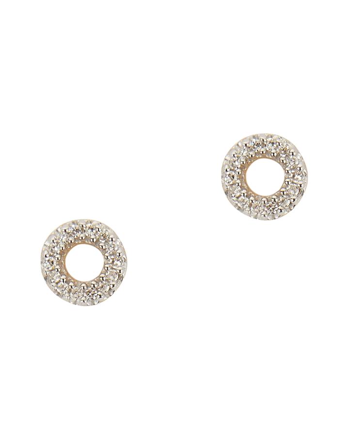 &quot;adina Reyter Super Tiny Pav Circle Studs&quot;