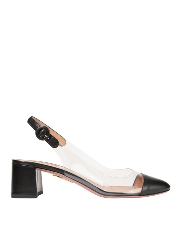 Aquazurra Aquazzura Pvc Slingback Heels Black 36