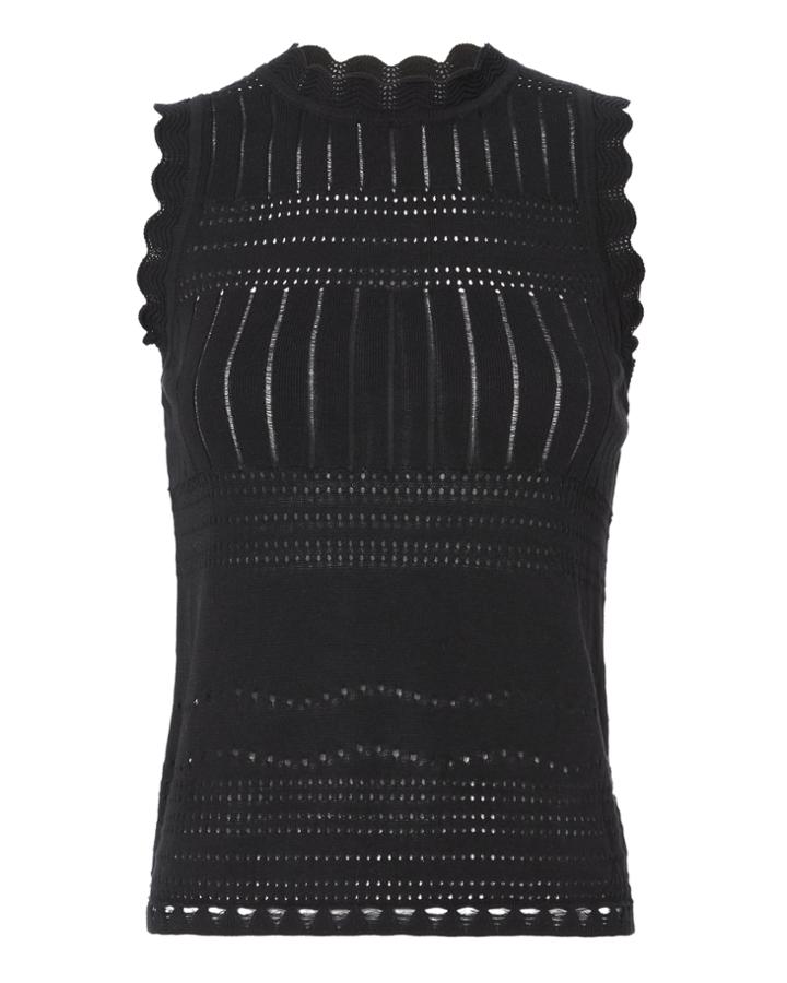 Derek Lam 10 Crosby Pointelle Sleeveless Top