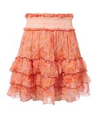 Poupette St Barths Poupette St Barth Isma Ruffle Mini Skirt Pink S