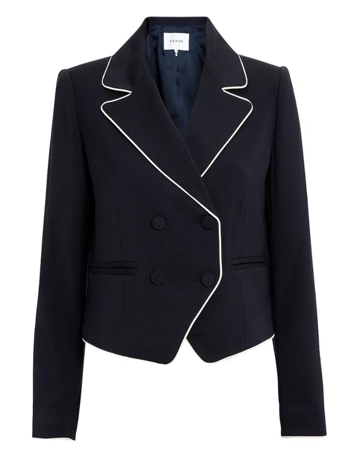 Frame Double Piped Navy Blazer Navy 4