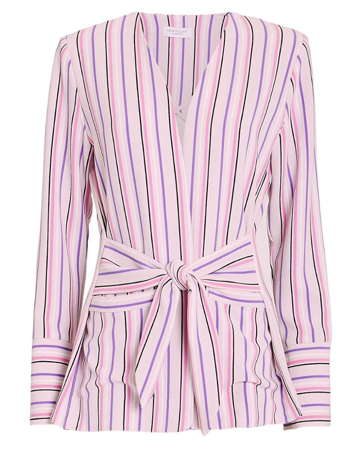 Hofmann Copenhagen Selma Striped Blazer Pink Stripe 42