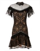 Jonathan Simkhai Mixed Lace Mini Dress Black 2