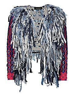Tabula Rasa Fringe Denim Macram Jacket