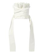 Adeam Pleated Bustier Top White 4