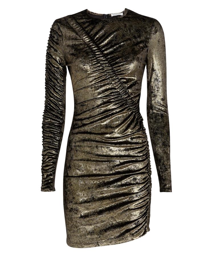 Torn Ronny Kobo Yarden Gold Dress Gold S
