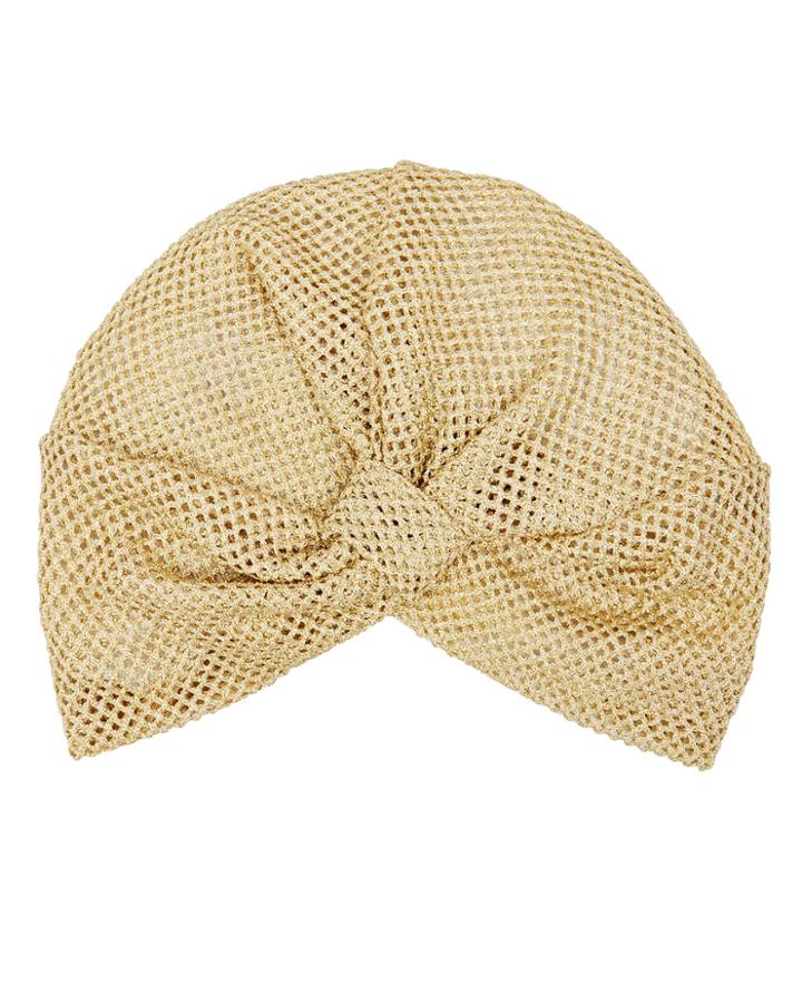 Missoni Mare Gold Knit Turban Gold 1size