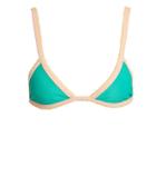 Ellejay Mara Bikini Top Turquoise/yellow/tan M