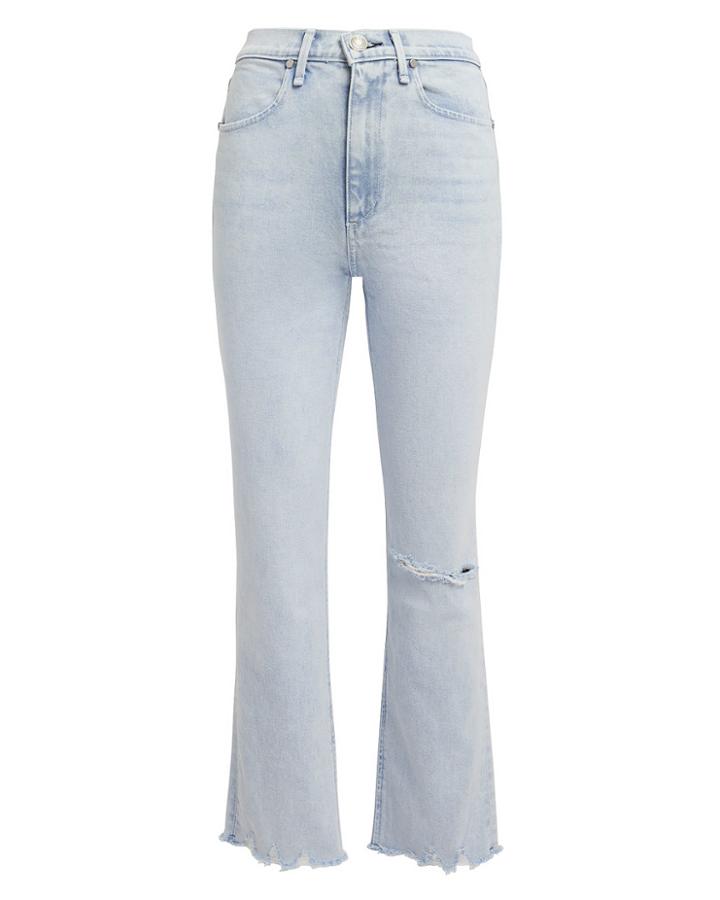 Rag And Bone Rag & Bone/jean Ankle Distressed Cigarette Jeans Light Blue Denim 28