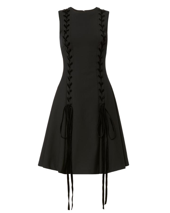 Adeam Lace Front Fit-and-flare Dress