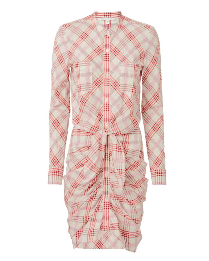 Veronica Beard Della Ruched Dress Pink Zero