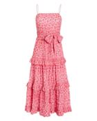 La Maison Talulah Blossom Ruffle Midi Dress Pink/floral P