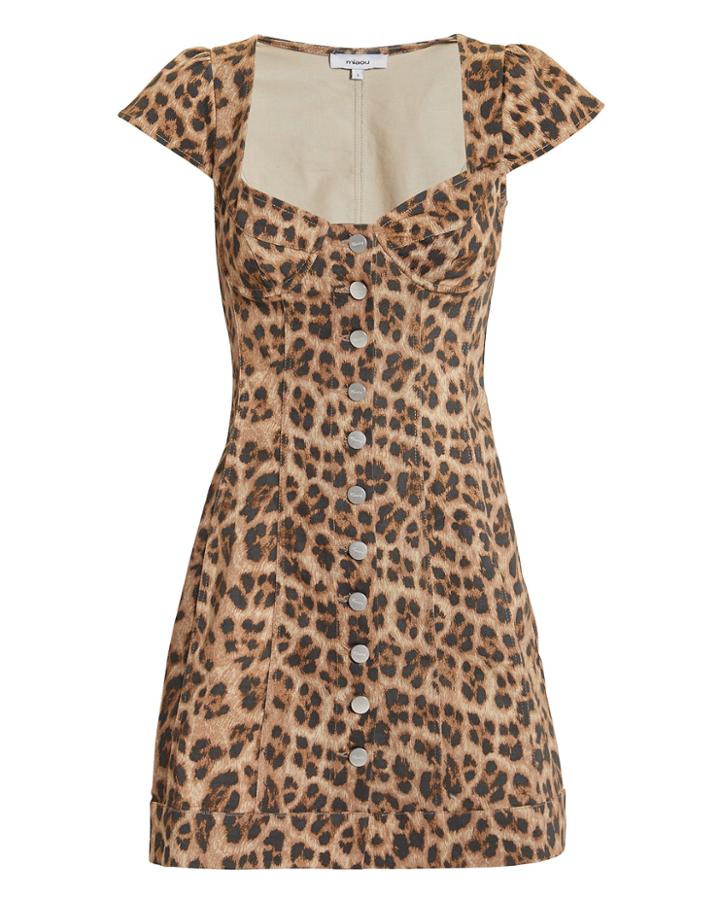 Miaou Gigi Leopard Mini Dress Leopard S