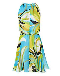 Emilio Pucci Chain Neck Printed Mini Dress