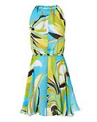Emilio Pucci Chain Neck Printed Mini Dress