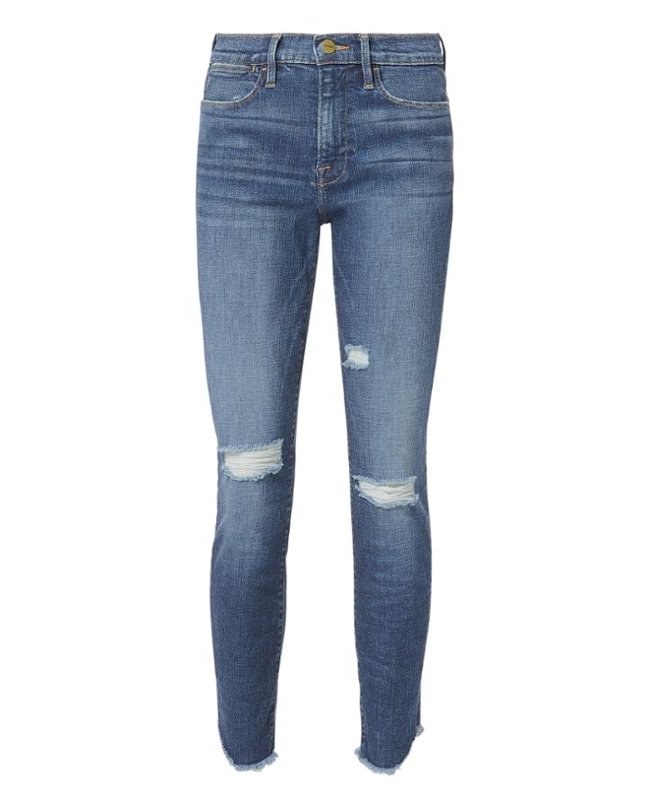 Frame Le High Skinny Crop Jeans Denim 25