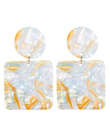 Valet Studio Abigail Earrings Marbled Ivory 1size