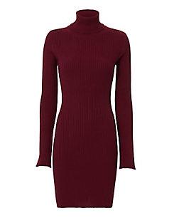 Autumn Cashmere Ribbed Turtleneck Dress