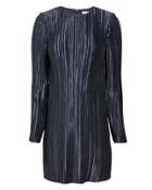 Tibi Pleated Mini Dress Navy 2