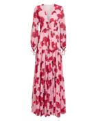 Borgo De Nor Freya Hibiscus Maxi Dress Pink/floral 8