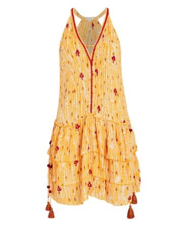 Poupette St Barths Poupette St Barth Bety Sleeveless Floral Dress Marigold/red S