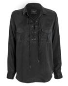 Rails Bailey Lace-up Blouse Black P