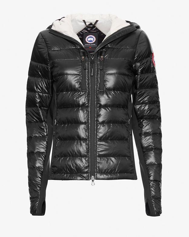 Canada Goose Hybridge Light Hooded Jacket: Black